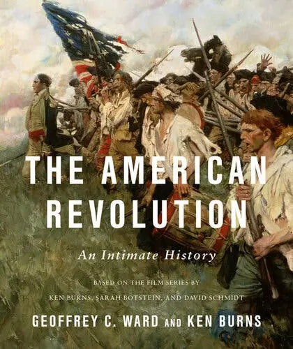 تصویر جلد کتاب «The American Revolution: An Intimate History» اثر جفری سی. وارْد و کن برنز.