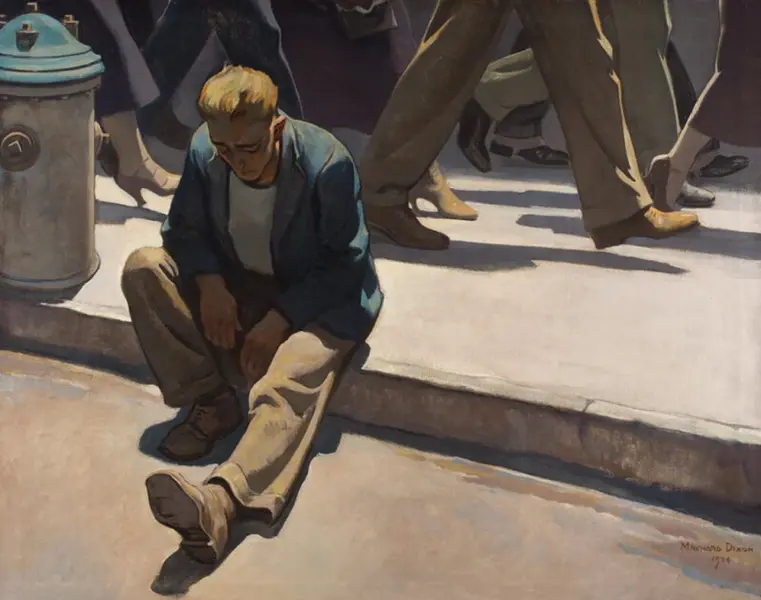 نقاشی «مرد فراموش‌شده» اثر مینارد دیکسون
