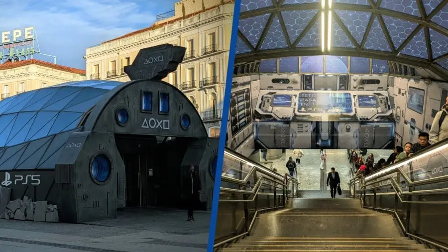 ایستگاه مترو با تبلیغات PS5