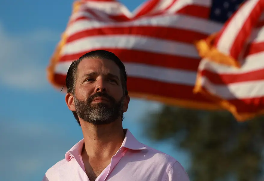 عکس برش‌خورده از دونالد ترامپ جونیور توسط جو ریدل - گتی ایمیجز