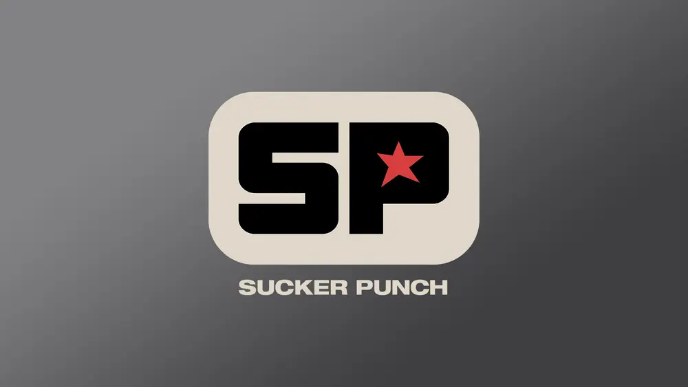 لوگوی Sucker Punch بر روی زمینه خاکستری